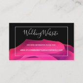 スクリプトピンク白黒結婚抽象芸術のウェブサイト エンクロージャーカード (正面)