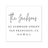 スクリプトファミリ名とセリフのアドレス セルフインキングスタンプ (デザイン)