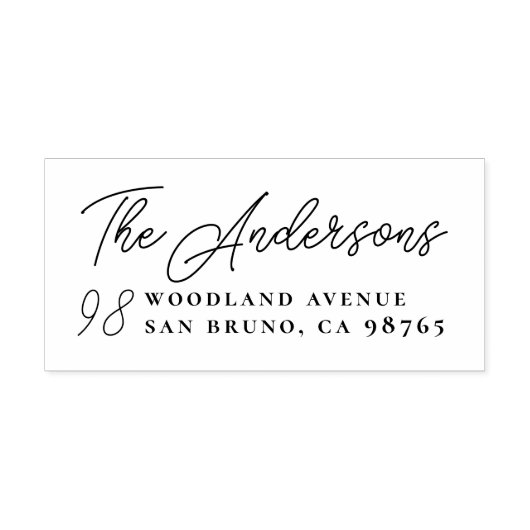 スクリプトファミリ名とドア番号 ラバースタンプ (インプリント)