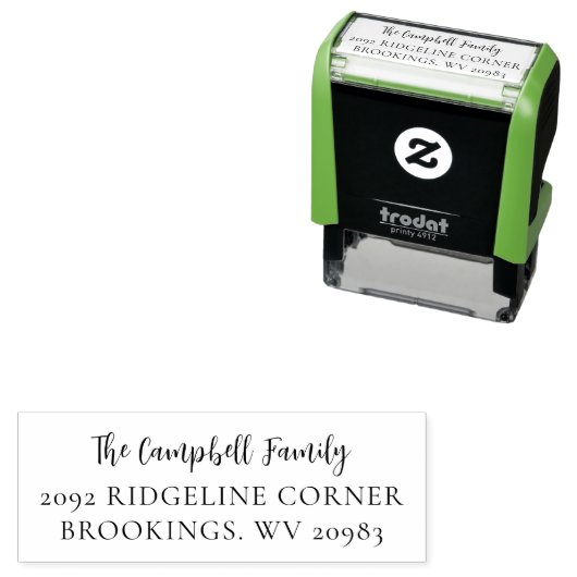 スクリプトファミリ名のカスタム差出人住所 セルフインキングスタンプ (インサイチュ)