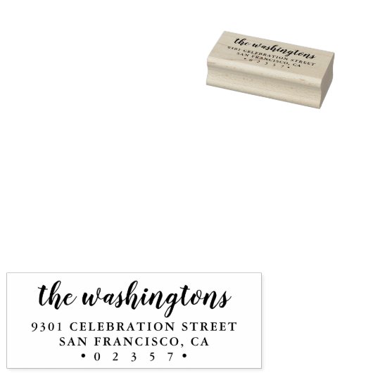 スクリプトファミリ名のカスタム差出人住所 ラバースタンプ (押印)