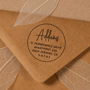 スクリプトファミリ名シンプルのパーソナライズされたアドレス ラバースタンプ