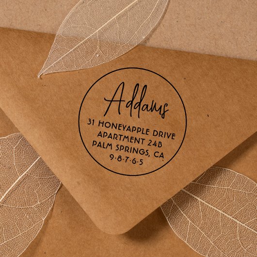 スクリプトファミリ名シンプルのパーソナライズされたアドレス ラバースタンプ