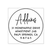 スクリプトファミリ名シンプルのパーソナライズされたアドレス ラバースタンプ (インプリント)