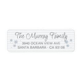 スクリプトファミリ名ブルーストライプの差出人住所 ラベル