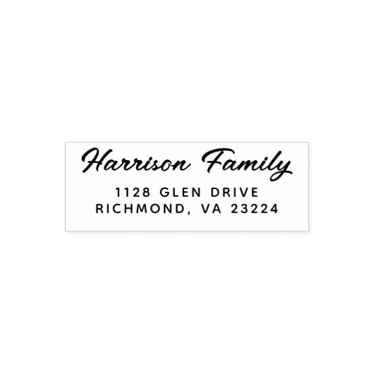 スクリプトファミリ名差出人住所 セルフインキングスタンプ (デザイン)