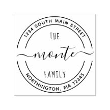 スクリプトファミリ名5ラウンドカスタム差出人住所