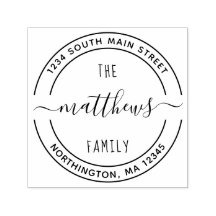 スクリプトファミリ名8ラウンドカスタム差出人住所