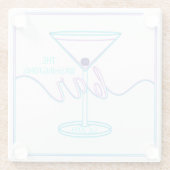 スクリプトファンシーおもしろいカラーおもしろいバー ガラスコースター (裏面)