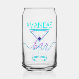 スクリプトファンシーおもしろいカラーおもしろいバー ガラス缶