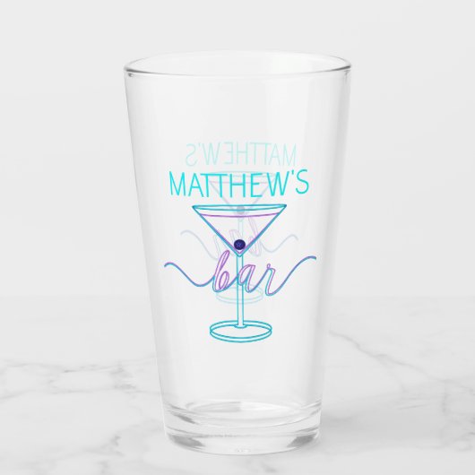 スクリプトファンシーおもしろいカラーおもしろいバー タンブラーグラス (裏面)