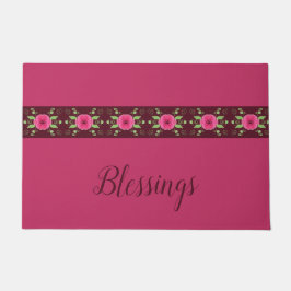 スクリプトファンシータイポグラフィ付き ドアマット