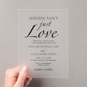 スクリプトファンシーミニマリストを愛しているもの結婚はない アクリル招待状 (インサイチュ (ポータブル))