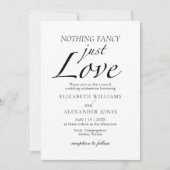 スクリプトファンシーミニマリストを愛しているもの結婚はない 招待状 (正面)