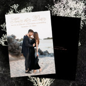 スクリプトファンシー日付の保存 箔招待状