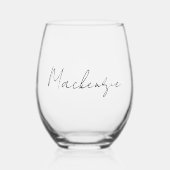 スクリプトファンシー ステムなしワイングラス (正面)