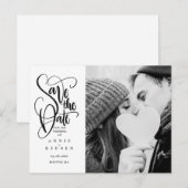 スクリプトフォトSave the Date ポストカード (正面/裏面)