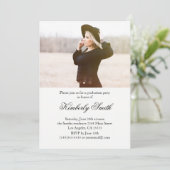 スクリプトフォントの卒業案内 招待状 (スタンド正面)