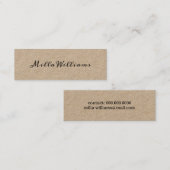 スクリプトフォントスタイルミニマル素朴エレガント性 スキニー名刺 (正面/裏面)