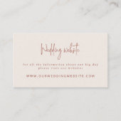 スクリプトフォントテラコッタ&クリー結婚ムのウェブサイト エンクロージャーカード (正面)