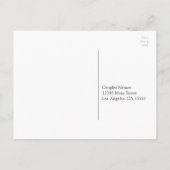 スクリプトフォント結婚式RSVP インビテーションポストカード (裏面)