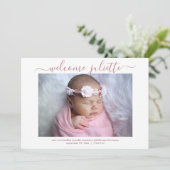 スクリプトフォント誕生 案内状 (スタンド正面)