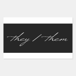 スクリプトフォント 長方形シール