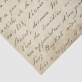 スクリプトフランスのの古い紙ヴィンテージティッシュペーパー 薄葉紙 (詳細)