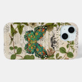 スクリプトフランスのカントリー植物性(昆虫)オオカバマダラ、モナーク蝶 Case-Mate iPhoneケース (裏面 (横))