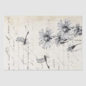 スクリプトフランスのワイルドフラワードラゴンフライの切り離し背 薄葉紙 (正面)