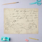 スクリプトフランスのヴィンテージのスタンプされた文字の切り離し 薄葉紙 (クラフト)