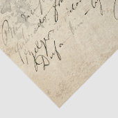 スクリプトフランスのヴィンテージのスタンプされた文字の切り離し 薄葉紙 (詳細)