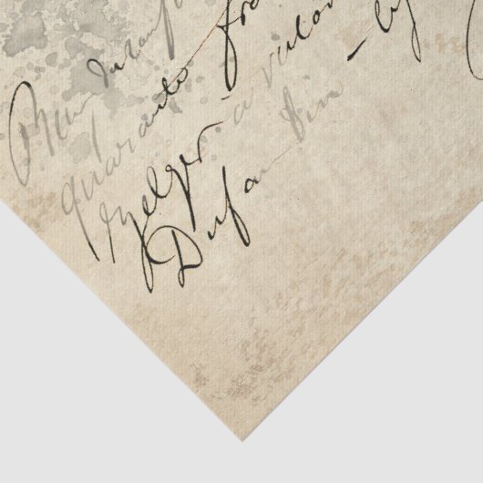 スクリプトフランスのヴィンテージのスタンプされた文字の切り離し 薄葉紙 (詳細)