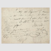 スクリプトフランスのヴィンテージのスタンプされた文字の切り離し 薄葉紙 (正面)