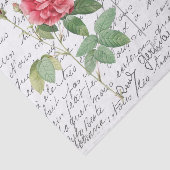 スクリプトフランスのヴィンテージフランスのバラ鳥はがき 薄葉紙 (詳細)