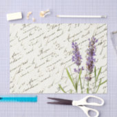 スクリプトフランスのヴィンテージラベンダーティッシュペーパー 薄葉紙 (クラフト)