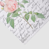 スクリプトフランスのヴィンテージ香り高いバラ鳥はがき 薄葉紙 (詳細)
