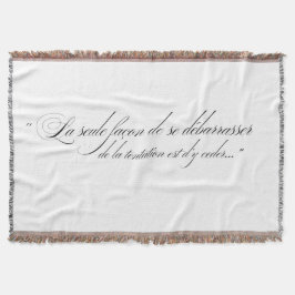 スクリプトフランスの文字付きブランケット スローブランケット