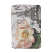 スクリプトフランスの植物学ロータスパリエッフェルタワー バスマット (正面縦)