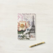 スクリプトフランスの植物学ロータスパリエッフェルタワー ポストイット (デスク上)