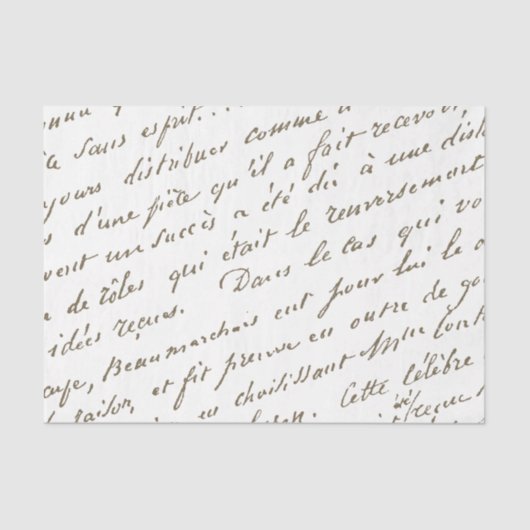 スクリプトフランスの金ゴールドヴィンテージティッシュペーパー 薄葉紙 (正面)