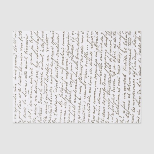 スクリプトフランスの金ゴールドヴィンテージ文字 薄葉紙 (正面)