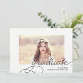 スクリプトフレーム |写真卒業パーティー 招待状 (スタンド正面)