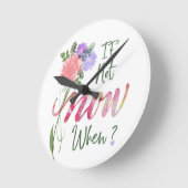 スクリプトフローラウォール  ラウンド壁時計 (傾斜)