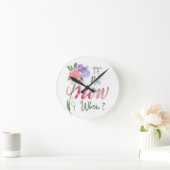 スクリプトフローラウォール  ラウンド壁時計 (ホーム)