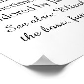 スクリプトブライド定義ブライダルシャワー記号 ポスター (角)