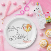 スクリプトブランチとバブリーカクテルパーティー ペーパープレート (パーティー)