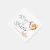 スクリプトブランチと泡立つカクテルナプキン スタンダードカクテルナプキン (角)