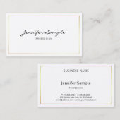 スクリプトプロフェッショナルエレガントの書き込み済み 名刺 (正面/裏面)