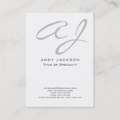 スクリプトプロフェッショナルモダンのエレガント最小値 名刺 (正面)